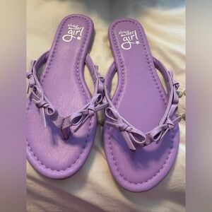 Olivia Miller Purple Bow Kids Sandals